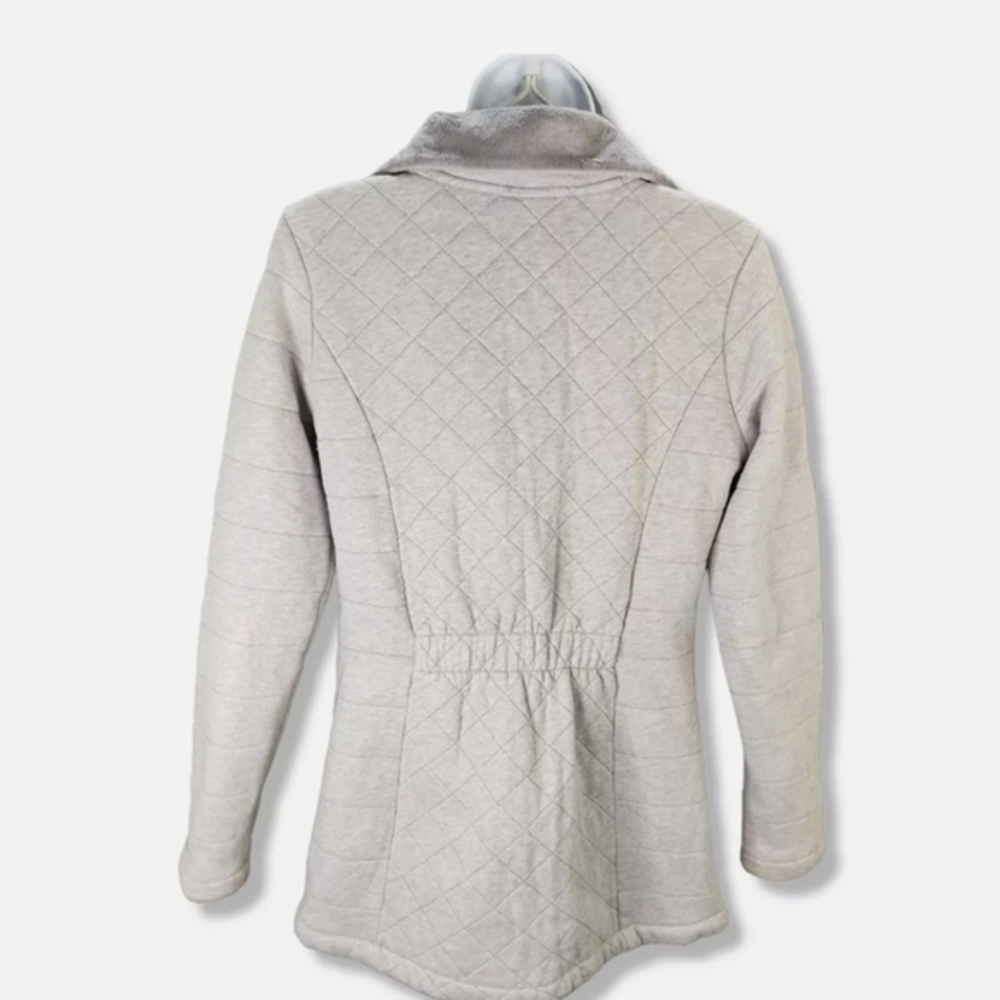 The North Face Jacket‎ Caroluna Small Gray Quilted Fleece Button Neck - Picture 11 of 13